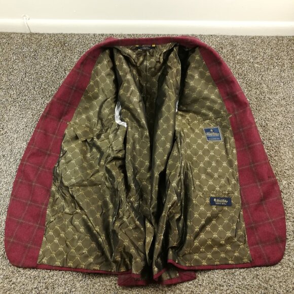 Brooks Brothers Burgundy Plaid Blazer - Picture 4 of 11